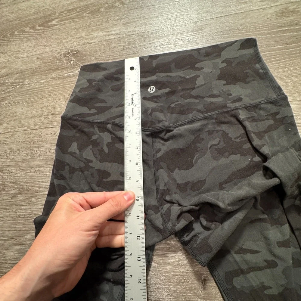 Lululemon Leggings Womens 8 Gray Camo Align HR Pant Active Gym Yoga LW5BSZS